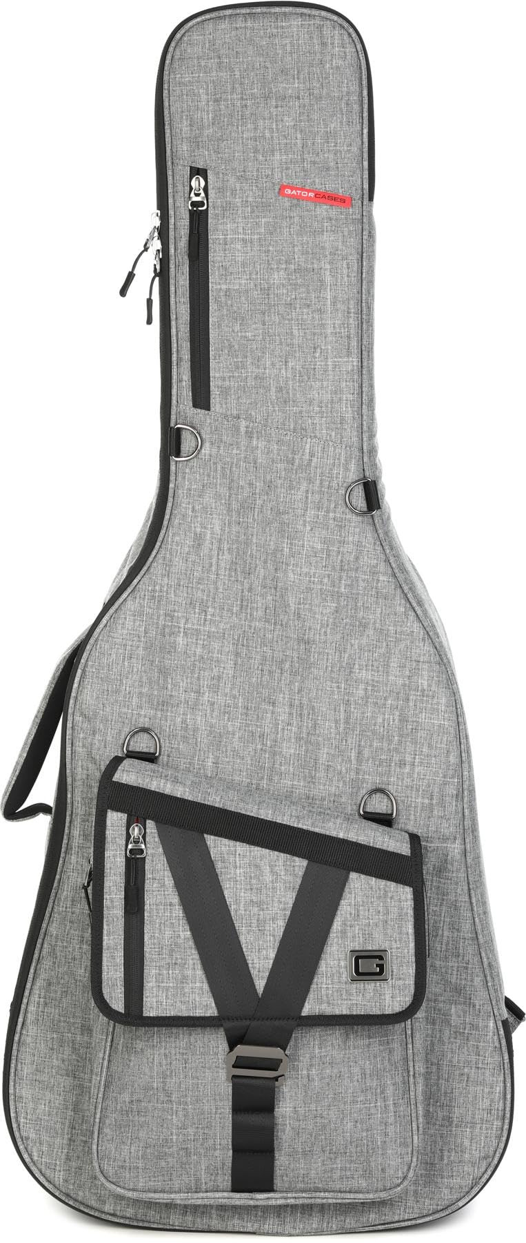 Gator Cases Transit Series Acoustic Guitar Gig Bag; Grey Exterior (Gt-Acoustic-Gry)